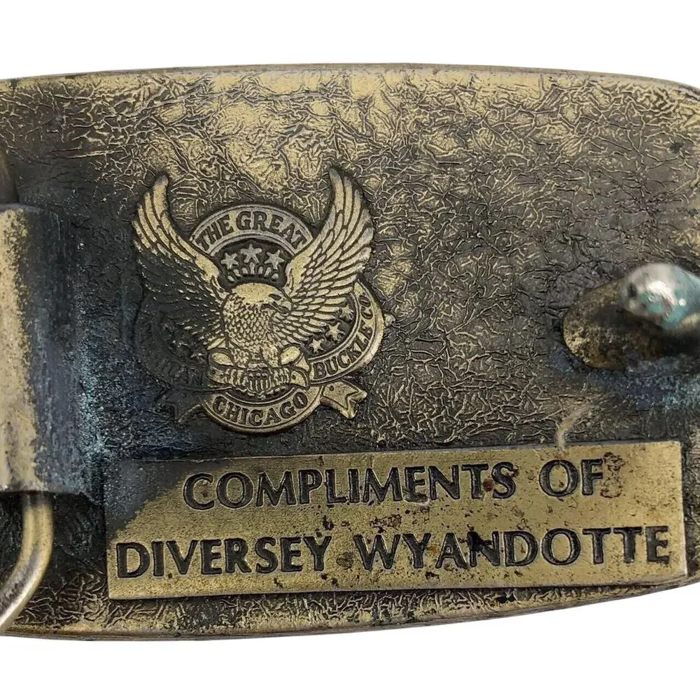 90s Dairymen brass belt buckle 1990s vintage SALE